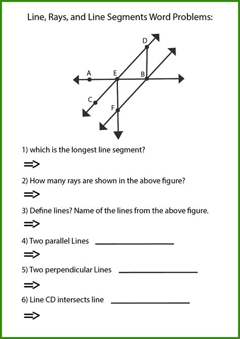 Free Lines Rays and Line Segments Worksheet | 10+ Pages