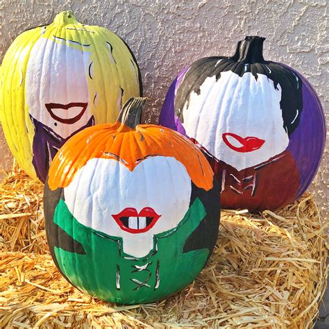 Hocus Pocus Painted Pumpkins | Disney pumpkin painting, Halloween ...