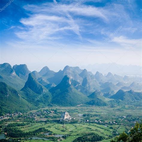 Guilin hills,beautiful karst mountain landscape — Stock Photo © chungking #12762530