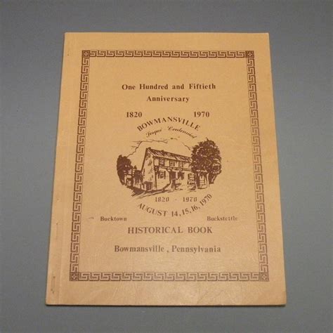 1970 book - history of Bowmansville, Lancaster County, Pennsylvania | #1882652284