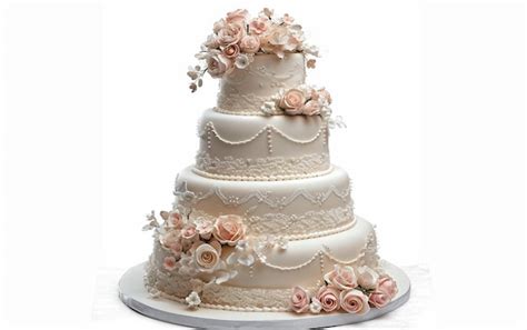 Premium Photo | Wedding Cake Delight On White Background