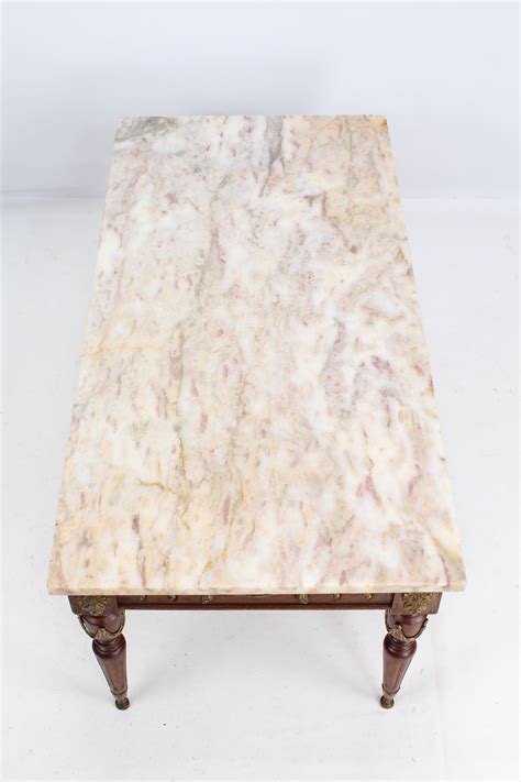 Vintage French Marble Top Coffee Table