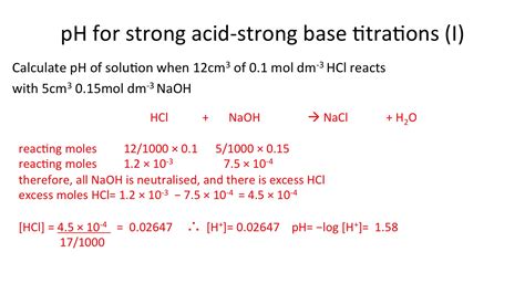 Acid Base Titration Equation