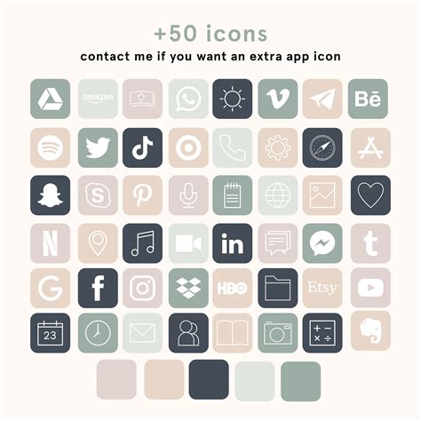 Ios App Icon Bundle App Cover Iphone Aesthetic App Icons - Etsy Ireland