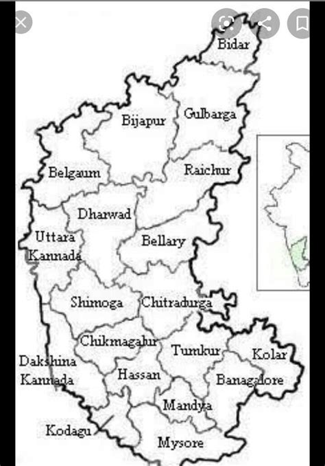 Karnataka map drawing in small - Brainly.in