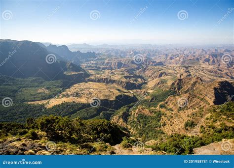 Aerial View of the Semien Mountains, Ethiopia, Horn of Africa Stock Image - Image of forest ...