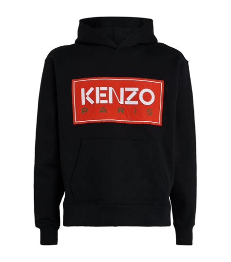 Kenzo black Logo Hoodie | Harrods UK