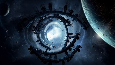 Download Sci Fi Space Station HD Wallpaper by Maxime des TOUCHES