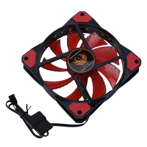 Red 120mm Ultra Silent Computer PC Case Cooling Fan 15 LEDs 12V 9 ...