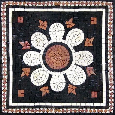 Greco-Roman Flower Mosaic | Geometric | Mozaico