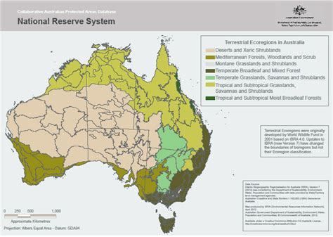 1. Terrestrial biomes in Australia. Biomes are represented by different... | Download Scientific ...