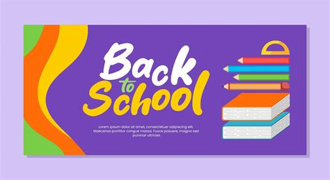 Back to school banner template design vector illustrations 25356026 Vector Art at Vecteezy