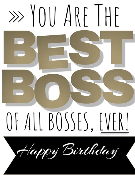 Boss Birthday Card Printable - Printable Word Searches