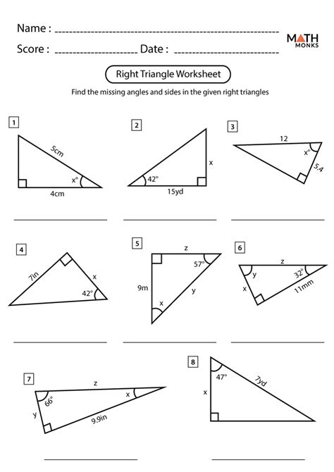 Right Triangle Trigonometry Worksheet – Zip Worksheet