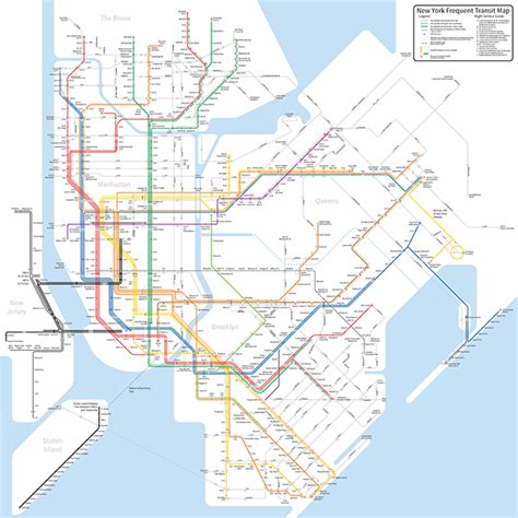 New York Frequent Transit Map on Behance