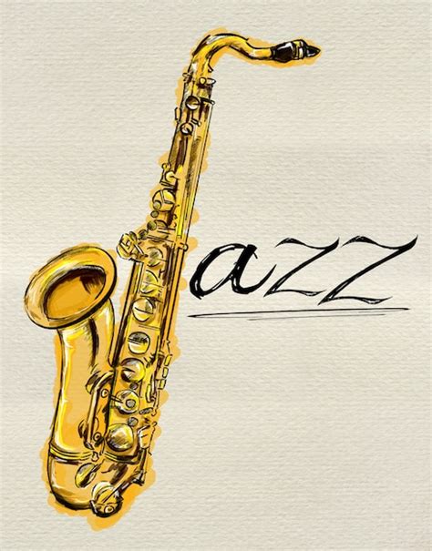 Free Photo | Jazz saxophone painting