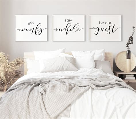 Guest room wall art over the bed wall decor guest bedroom | Etsy