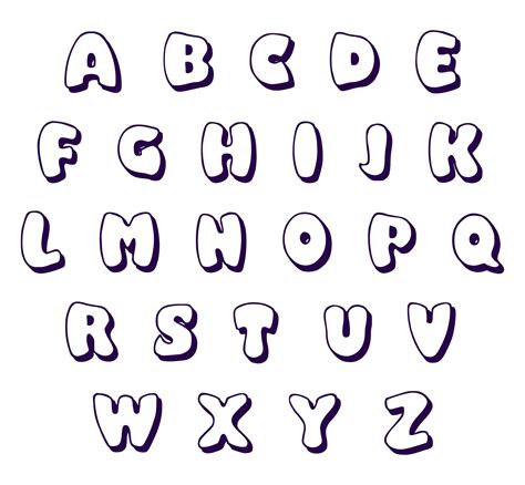 7 Best Images of Font Styles Alphabet Printable - 3D Graffiti Alphabet Fonts, Printable Bubble ...