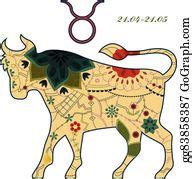 900+ Vector Illustration Of Taurus Zodiac Sign Clip Art | Royalty Free ...