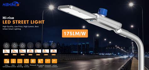 200W LED Street Light Hi-Rise175LM/W High Lumen LED Street Light-hishine