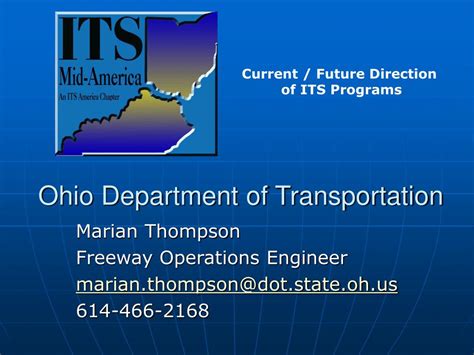 PPT - Ohio Department of Transportation PowerPoint Presentation, free ...