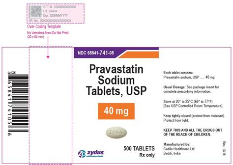 Pravastatin Sodium (Zydus Lifesciences Limited): FDA Package Insert