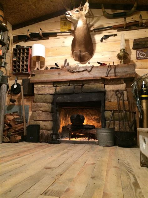 $107 Rustic Cabin Man Cave I Built In My Basement | Rustic cabin ...