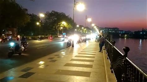 Hussain Sagar Tank Bund night view 😍 - YouTube