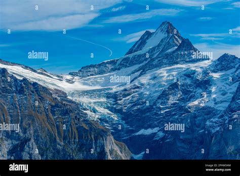 Panorama view of Wetterhorn mountain in Switzerland Stock Photo - Alamy