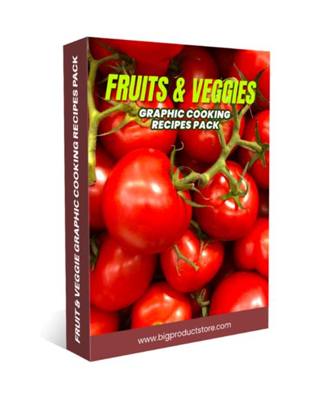 Fruit & Veggie Graphic Cooking Recipes Pack - BigProductStore.com