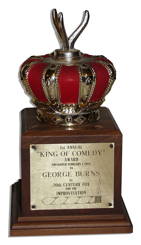 Lot Detail - George Burns' ''King of Comedy'' Award Trophy