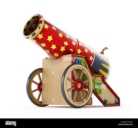 Circus cannon isolated on white background. 3D illustration Stock Photo ...