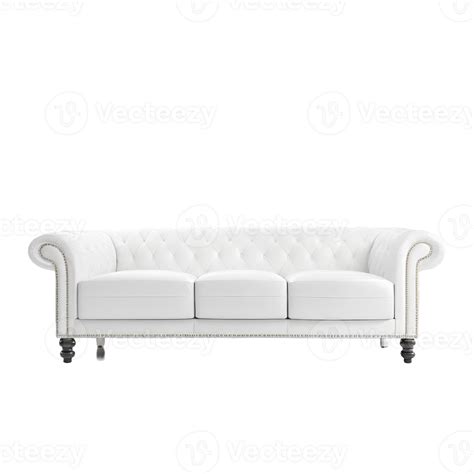 A luxurious leather Chesterfield sofa, on transparent background AI Generated 27187837 PNG