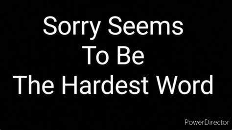 Sorry seems to be the hardest word (cover) - YouTube