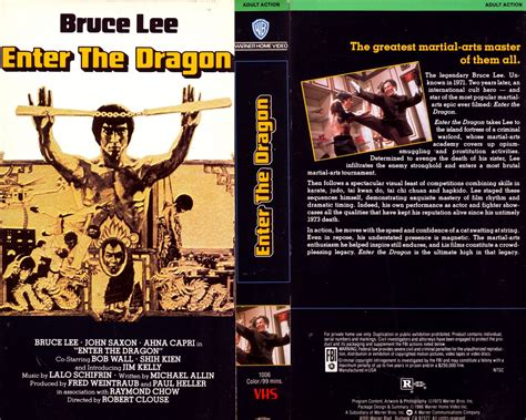 VHS Cover Scans: Enter The Dragon (1973)