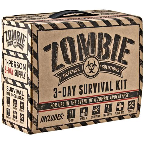 Zombie 3-Day Survival Kit | Survival kit, Zombie survival kit, Apocalypse survival kit