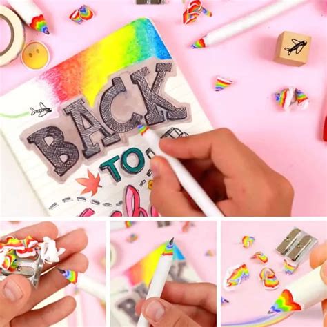 How to Make DIY Rainbow Pencils - Video Tutorial