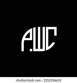 Pwc Letter Logo Design On Black Stock Vector (Royalty Free) 2252196619 ...