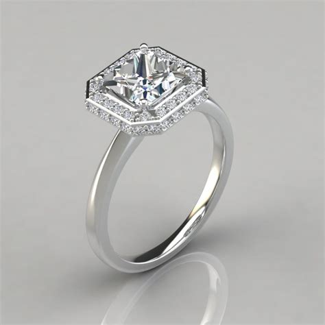 Classic Halo Style Cathedral Princess Cut Ring | Forever