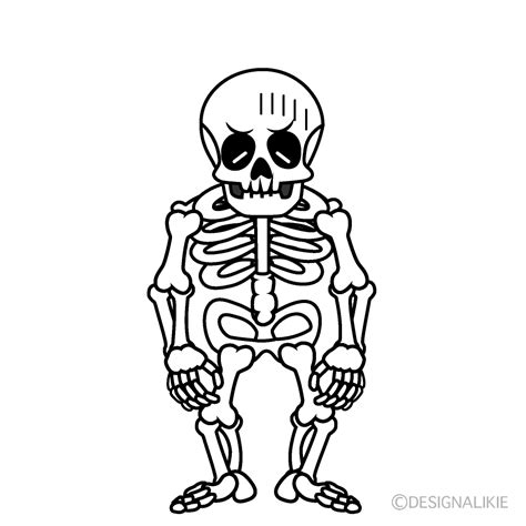 Free Depressed Skeleton Cartoon Character Clipart | Charatoon