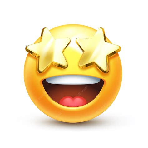 Emoji de olhos estrelados. estrelas douradas para olhos emoticon ...