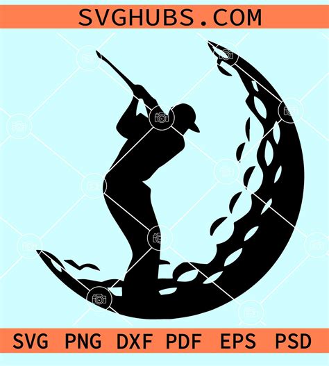 Golf silhouette svg, golf club svg, golf player logo svg, golf player ...