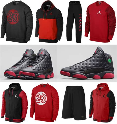 Air Jordan 13 Black Gym Red Clothing Apparel | SportFits.com