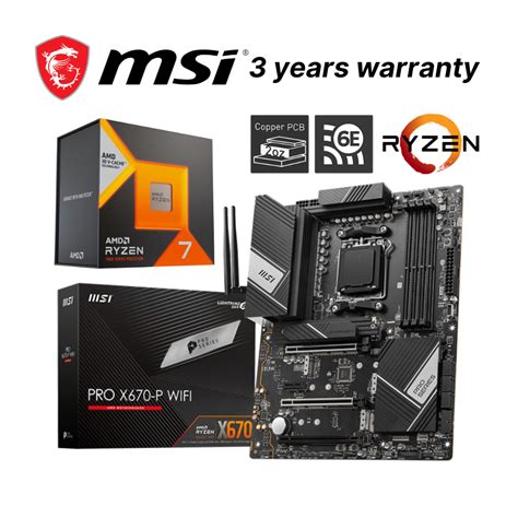 AMD Ryzen 7 7800X3D Desktop Processor with MSI Pro X670-P WiFi Motherboard Bundle | Shopee ...