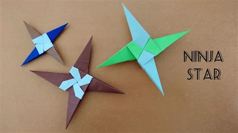 Origami Ninja Star/4-point Star 折纸忍者星(V3) - YouTube