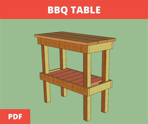 BBQ TABLE Outdoor Grill Table Plan DIY Wood Grill Stations Plans - Etsy