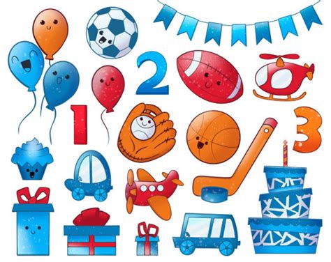 Happy Birthday Clip Art, Birthday Clipart, Sports Theme, Sports Clipart ...