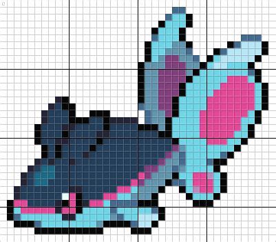 Finneon Pokemon Pixel Art Pattern | Pixel art pokemon, Pokemon, Pixel art pattern