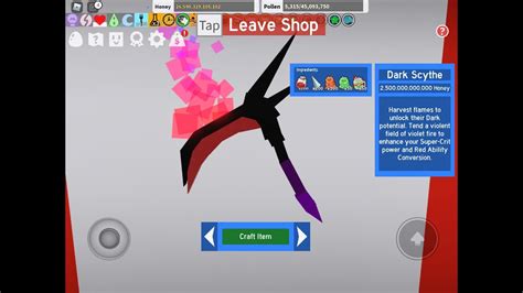 Crafting Dark Scythe In Bee Swarm #shorts - YouTube