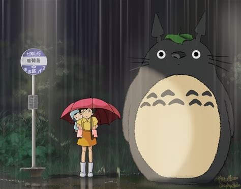 Totoro Bus Stop, an art print by Seraphyne Studio - INPRNT